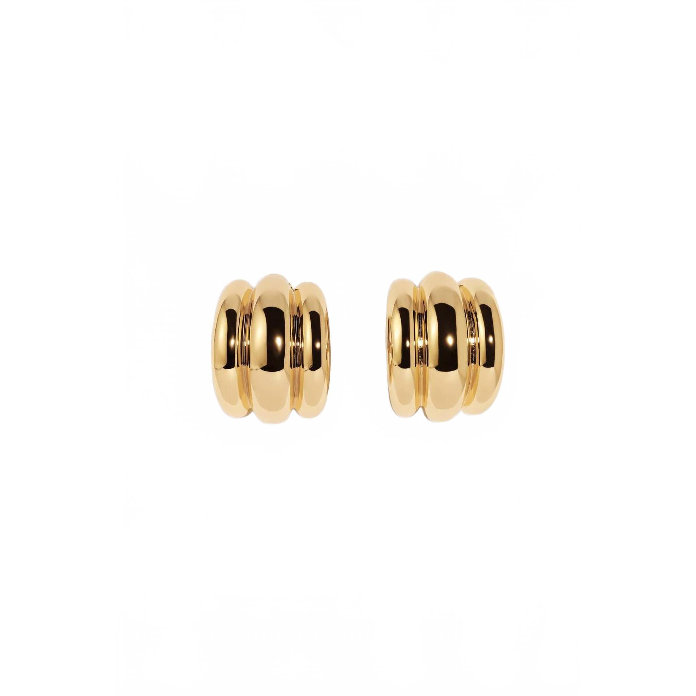 New Lili Claspe Elsa Shield Earrings In Gold
